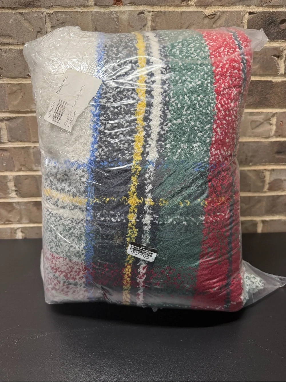 Pottery Barn Cozy Stewart Plaid Throw Blanket 92